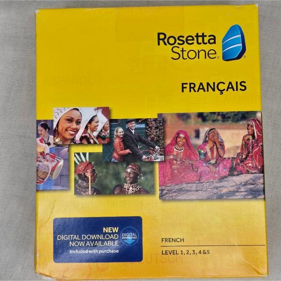 New In Box ROSETTA  STONE Français Language Learning Software French 1,2,3,4 & 5 - Picture 1 of 7